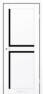 Дверне полотно Sacramento StilDoors Білий Мат (800*2000) ПП ,стекло черное