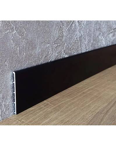Плінтус алюмінієвий накладний Best Deal 8 чорний матовий (8/40/2,5 м)