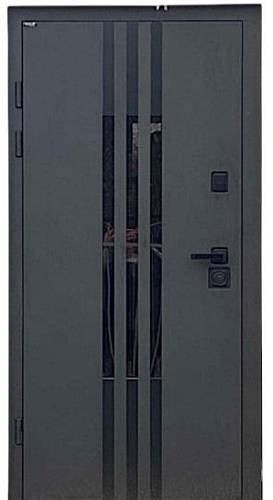 Двері вхідні Портала серія Люкс Полімер Тріумф Полімер Антрацит/Модрина вулкан950*2040 права