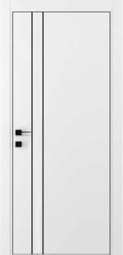 Дверне полотно Portala Молдинг№2 RAL 5015 золот.молдинг/Лакобель№2 RAL 7002 800*2000+ЗТ+врізка