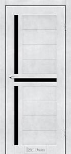 Дверне полотно West StilDoors Італійський Горіх (800*2000) ПВХ, стекло черное