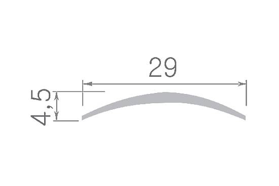 О-280-10 Поріг Оміс (29 * 4,5 мм) стикувальний гладкий дуб рустикальний (1800мм)