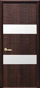 Дверне полотно Новий стиль Сахара 2 Z каштан (600*2000) ПВХ De Luxe зеркало
