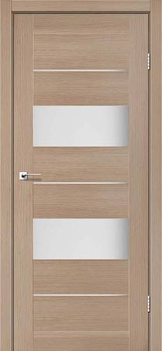 Дверь межкомнатная Leador Canneli дуб мокко (800*2000) sincrolam, стекло сатин белый