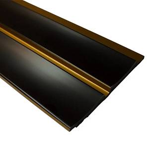 Панель стеновая полимерная Клевер 12812N -101G чорний з золотом(128*12*2900мм)20 шт/уп)