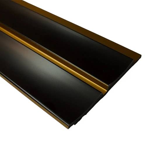 Панель стеновая полимерная Клевер 12812N -101G чорний з золотом(128*12*2900мм)20 шт/уп)