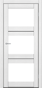 Дверь Art Door M 202 белая (600х2000мм.) ПВХ пленка, стекло сатин