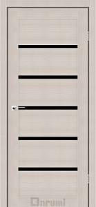 Дверь межкомнатная Darumi Tina Дуб мембау (900*2000) стекло черное