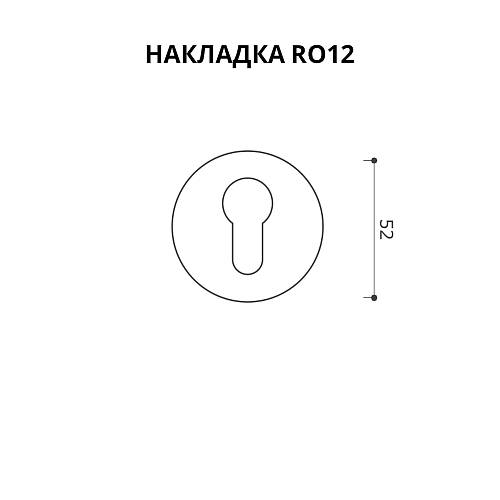Фиксатор(накладка) SYSTEM (круг.основ.) RO12Y BBN Черный Матовый Никель