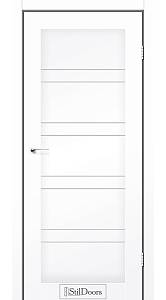 Дверне полотно Antalya DeLuxeПВХ  Белый мат(полипропилен)(800*2000) стекло сатин