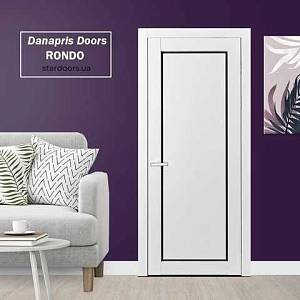 Двері Danapris  ART-Decor RONDO фарба RAL9003 (білий) скло сатин