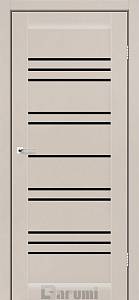 Дверь межкомнатная Darumi Versal Дымчатый краст (800*2000) стекло черное