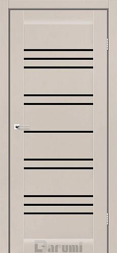 Дверь межкомнатная Darumi Versal Дымчатый краст (800*2000) стекло черное