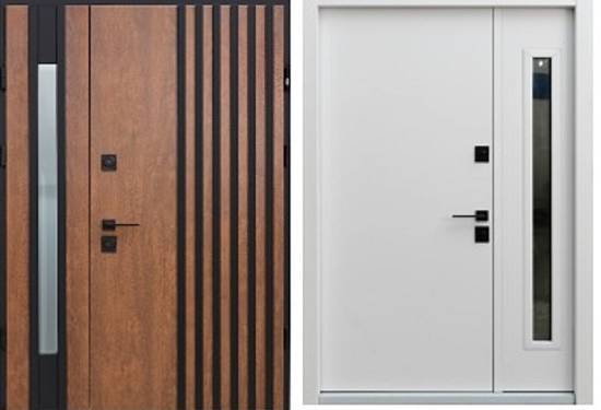 Двері Straj PF.St. Mottura 1.5 S RioSLoft  (1220х2050) Дуб темний/RAL 9005 Білий атлас