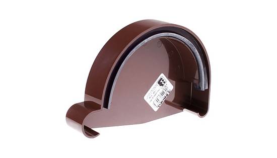 Заглушка правая желоба Profil ( 005 ) P коричневая Д 130 (28 шт.)