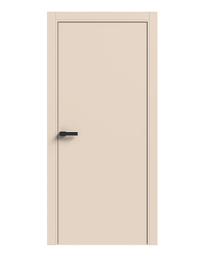 Дверь Терминус LIGHT ПК-01 (800*2000мм) Магнолія ПП  глуха, чорний торець