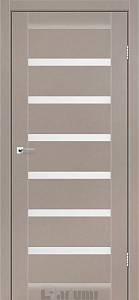 Дверь межкомнатная Darumi Vela Серый краст (800*2000) стекло сатин белый