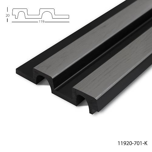 Панель стеновая полимерная Клевер  11920- 701 (119*21*2900мм) (12шт/уп)