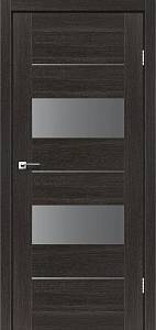 Дверь межкомнатная Leador Canneli серое дерево (800*2000) sincrolam, стекло сатин белый