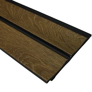 Панель стеновая полимерная Клевер 12812N - 336 темне дерево (128*12*2900мм) (20 шт/уп)